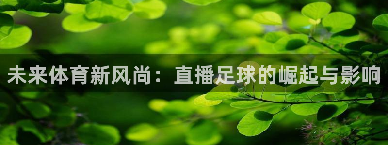 咪咕视频体育直播免费：未来体育新风尚：直播足球的崛起与影响